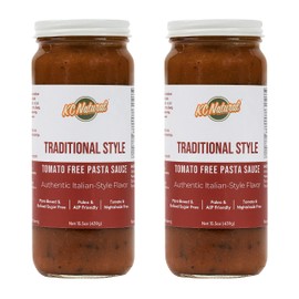 KC Natural | Traditional Style Tomato Free Pasta Sauce | 280mg Sodium (2-pack, 1.00)