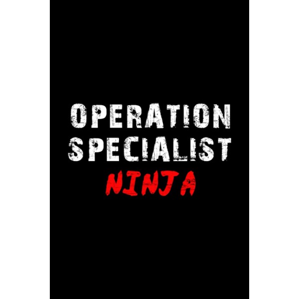 Operation Specialist Notebook Lined Journal: Notebook / Journal Track Lessons,