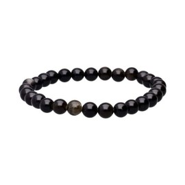 ROCKING GIFTS 6mm Gold Obsidian Bracelet: Protection and Elegance on Your Wrist