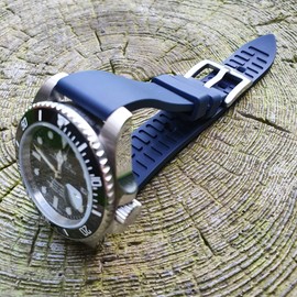 Max FKM Rubber Quick Release Watch Strap - 20 mm, 22 mm, 24 mm - Red, Navy, Orange, Brown, Black, Green, navy, Strap.