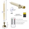 GenSwin Window Flameless Taper Candles with Remote & Timer, Battery