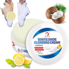 Dapoprren White Shoe Cleaner,New Multi-functional Cleaning and Stain Removal Cream,White Shoes Cleaner, Multipurpose Cleaning Cream,All-Purpose Rinse-Free Cleaning Cream-1PC with Sponge