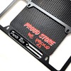 Puerto Rico Black Flag Domed Black License Plate Frame -US