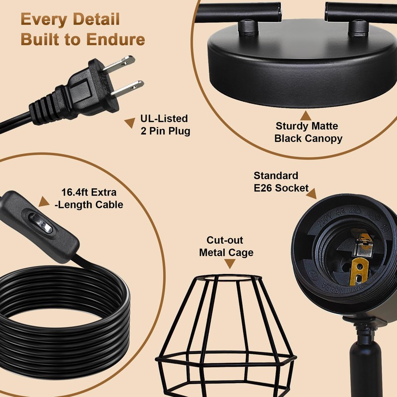 LTBLIGHT Plug in Track Lighting, 6-Light Rotatable Ceiling Light Fixture