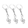 HugeDE 6 Pcs Musical Symbol Metal Key Rings Keyrings Keychains