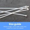Plastic Releasable Cable Ties Premium 300mm x 7. 2mm Large