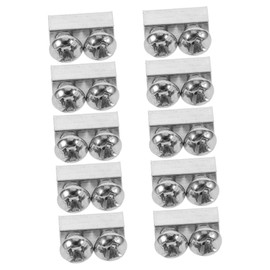 Operitacx Adjustable Iron Cable Wire Rope Clip 10pcs Double Hole Clamp Secure Fastener for Home/commerical Use