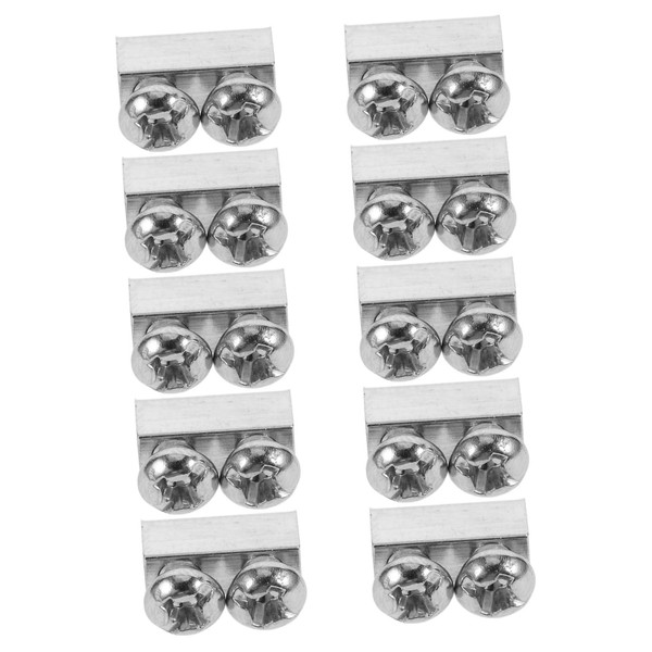 Operitacx Adjustable Iron Cable Wire Rope Clip 10pcs Double Hole