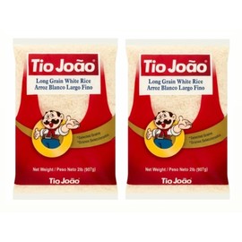 Arroz Branco Tio João 907g | Pack 2x907g | Brazilian White Rice Uncle John | Brazil in Texas Bundle