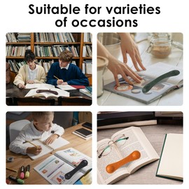 KINIVA Leather Weighted Bookmarks Book Weight Page Holder for Reading,Book Open Holder for Kids Adult,Gifts for Reader (01 Brown)