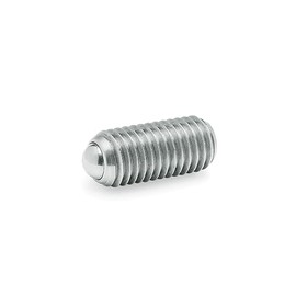 Ganter Normelemente GN 615.3-M16-KN Spring Plungers with Hexagonal Socket, 3-M16-KN Spring, Silver, Thread d1: M16
