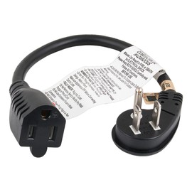 Cable Leader 1ft Ultra Low Profile Power Extension Cord Cable NEMA 5-15P to NEMA 5-15R