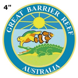 Athena Brands GREAT BARRIER REEF Patch Embroidered Iron-On Applique Nature Badge Souvenir