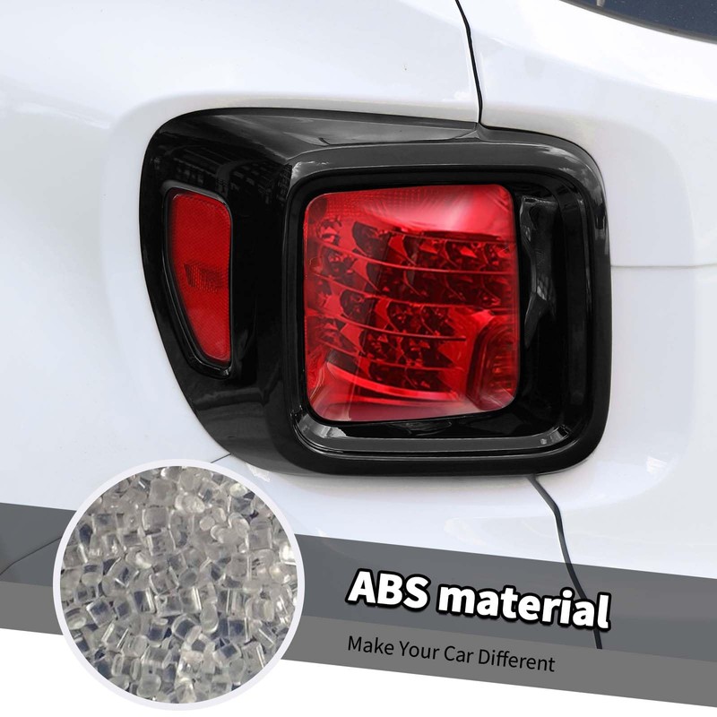Jimen Tail Light Cover Trim Compatible with Jeep Renegade 2015-2023