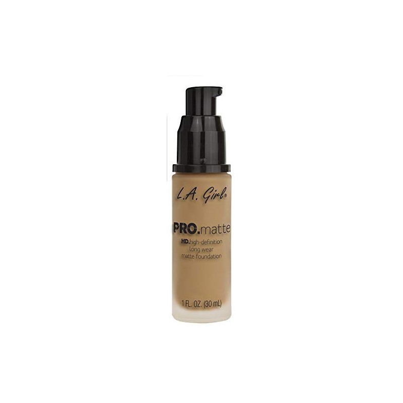 L.A. Girl Pro Matte Foundation, color beige medio, 1 onza