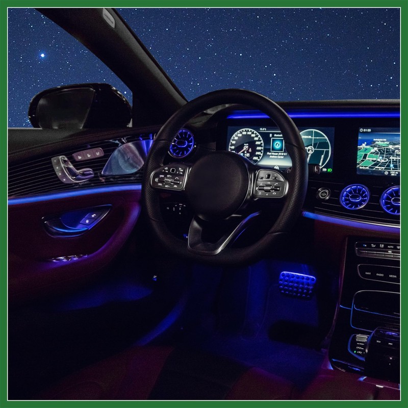 Motoforti 10 Meter/33ft Car Interior USB EL Wire Strip Blue