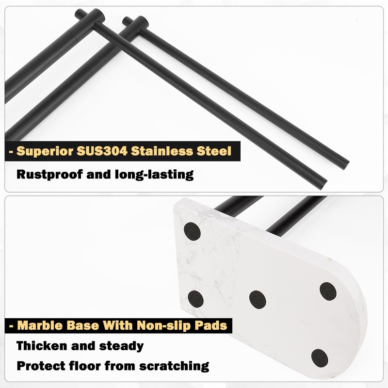 Livabber Standing Towel Rack, 304 Stainless Steel 2-Tier Towel Holder