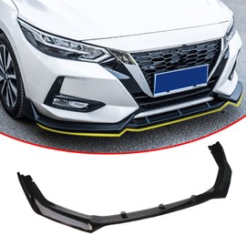 AUTOTOP 3PCS Glossy Black Front Bumper Lip Spoiler Lip for 2020-2021 Nissan Sentra