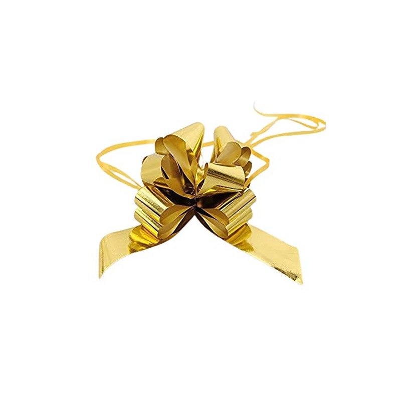 Brizzolari Metallic Fast Ribbons, 50 Pieces, 31 mm, Christmas Decorations,
