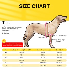 TIPOOP Dog Elbow Brace L for Left Leg – Supportive Brace for Dogs with Elbow Issues Like Arthritis, Dysplasia, Hygroma – Lightweight Shoulder Wrap – Size L for Large Breeds