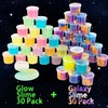 60 Pack Galaxy Slime Pack, Including Glow in The Dark