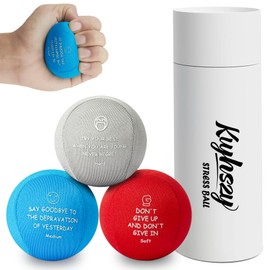 Kvyhszy Stress Balls Tri-Density Hand Therapy Exercise Balls for Adults Grips Strength Training Squeeze Ball for Kids
