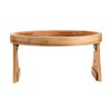 Couch Tray Burlywood Bamboo Folding Sofa Arm Clip Table for