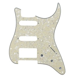 Guitar Anatomy Stratocaster HSS Humbucker Pickguard Scratchplate to Fit Fender USA MEX - Cream Pearl