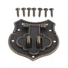 Vintage Lock Latch Hasp with 7 Screws Peach Heart Shape