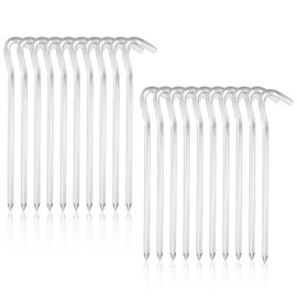 alwaiiz Pack of 20 Tent Pegs, 18 cm Metal Aluminium Pegs, Stable, Camping Pegs for Hiking, Fishing, Adventure, Picnics