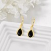 Black Onyx Earrings Sterling Silver 18K Yellow Gold Plated Filigree