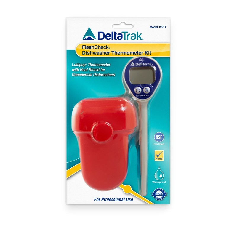 DeltraTrak DeltaTrak 12214 Dishwasher Thermometer Kit, Auto-Cal, w/ ABS Waterproof