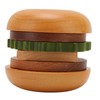Hamburger Coaster Set Heat Insulation Cute Exquisite Wood Drink Coasters