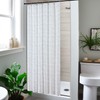 jinchan Small Stall Blue and White Shower Curtain 36x72 Inches