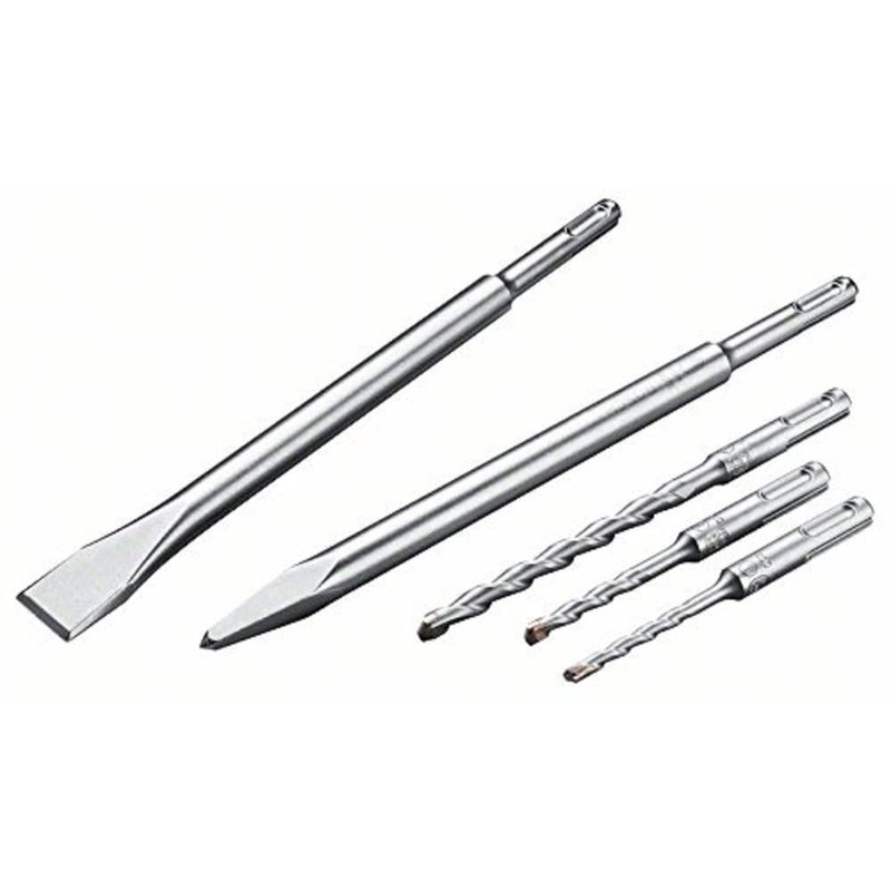 Bosch Accessories 2607019455 5-Piece Chisel and Drill Bit Set SDS-Plus