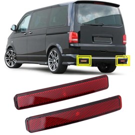 Reflektoren Stoßstangen Reflektor Lichtscheibe Rückleuchte Reflektor, Heckstoßstange links und rechts passend für 2003-2015 VW T5 Transporter Caravelle Multivan Autozubehör Teil# 7E0945105 7E0945106