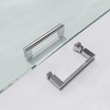 AQUALAVOS Glass Door Handle Bathroom Handle Zinc Alloy Chrome Plated