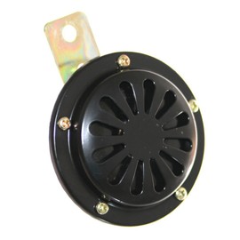 1 x 6 V Horn Metal Galvanised with Holder Horn Vintage Car Black Old-Harvest