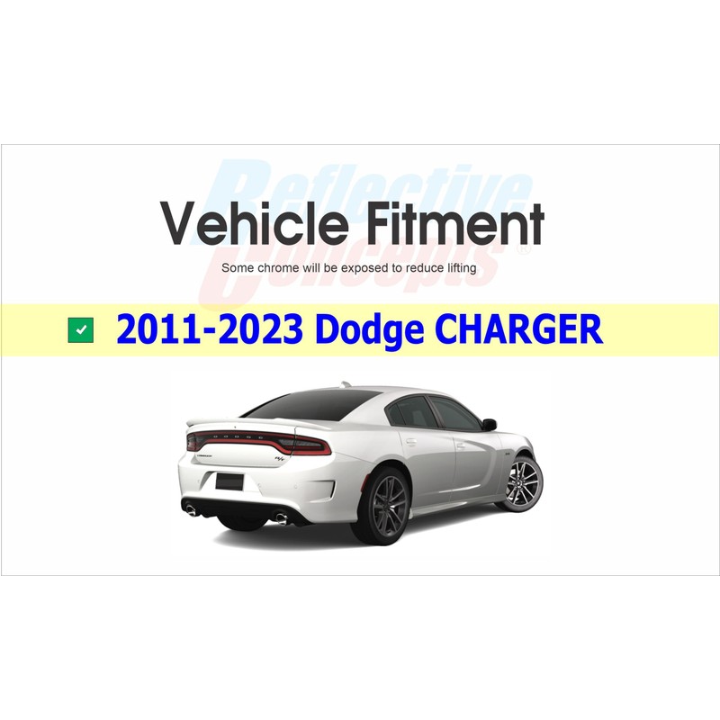 Rear Dodge Emblem Overlay Decal - Fits 2011-2023 Charger -
