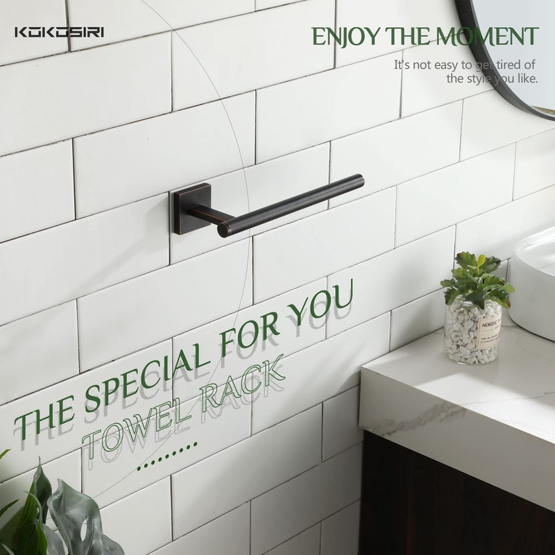 KOKOSIRI Bathroom Towel Bar Hand Towel Holders Wall Mount Toilet