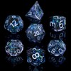 ARUOHHA DND Resin Dice Set Handmade Lightning D&D Dice Set