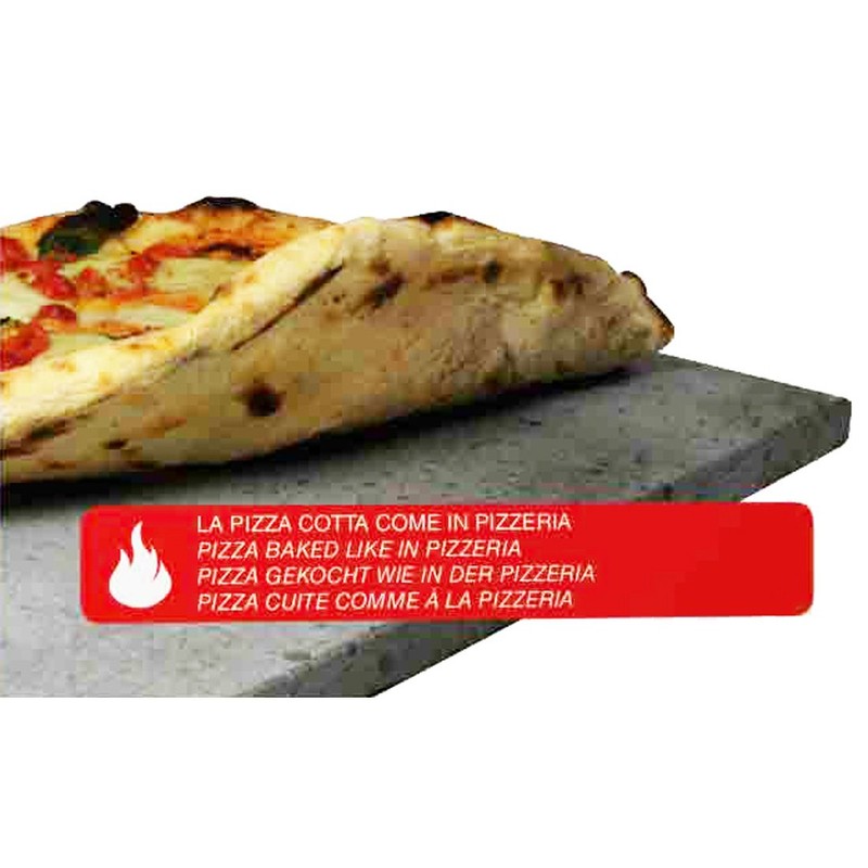 Eppicotispai Pizza Set with Cooking Stone and Pizza Peel, Silver