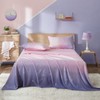 Dinjoy Girls Sheet Set Queen Size, Rainbow Ombre Pink Purple