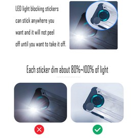 Buer Homie 4pcs Light Dimming Stickers Readable LED Shades，80%~100% Dimmable