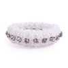 QHP Diamond Hair Scrunchie with Pearls in Various Sizes and