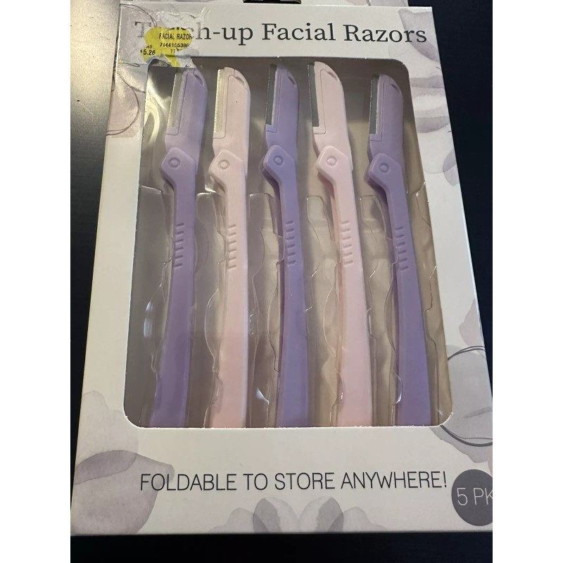 EVRIHOLDER Evribeauty 5 Pack Touch Up Facial Razors! Foldable To