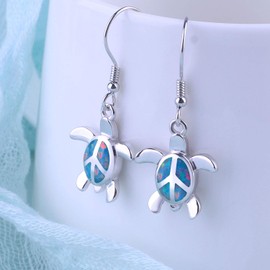 KELITCH Stud Earrings for Women Oval Opal Stud Earrings 925 Sterling Silver Earrings, Sterling Silver Sterling silver Synthetic Australia Opal, No Gemstone