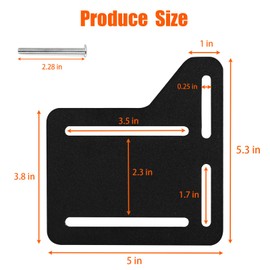 Ertuohg 2Pcs Bed Frame Brackets for Headboard, Headboard Adapter Kit, Bed Frame Adapter/Connector Plate, Adjustable Headboard Attachment for Metal Bed Frame