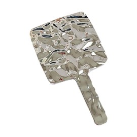 GSHLLO Small Handheld Mirrors Hand Make up Mirror Hand Held Cosmetic Mirror Square Round Mirror Travel Portable Mirror with Handle for Women Girls Square 13 x 23 cm