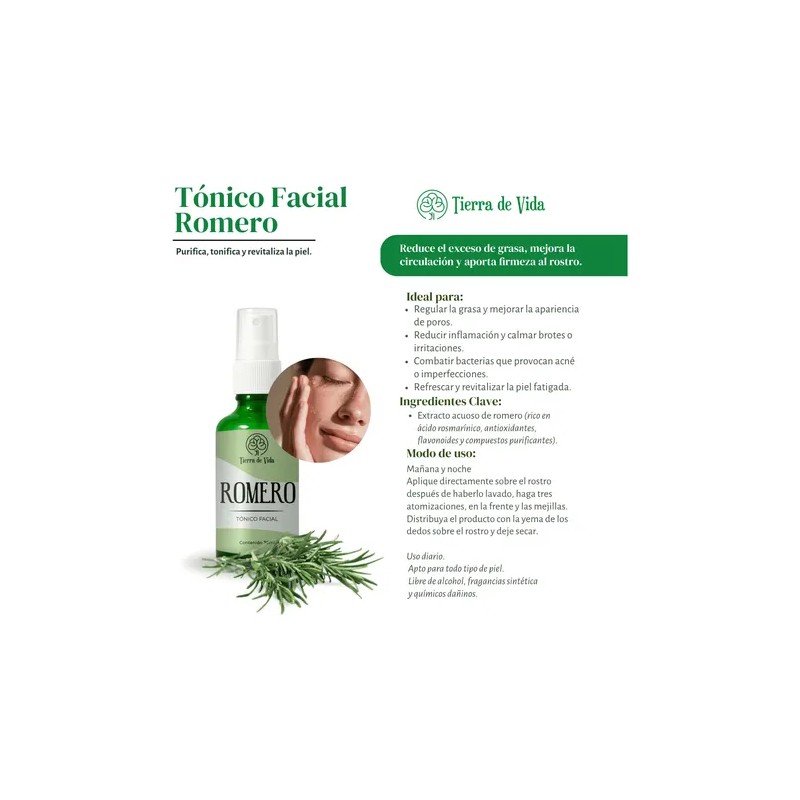 Tónico Facial De Romero Tonifica Y Rejuvenece Tu Piel